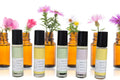 Essential Oils Roll-On Gift Set with Crystals – 5 All-Natural Aromatherapy Blends for Relaxation, Energy & Balance | Lavender, Eucalyptus, Lemongrass, Tea Tree & Grapefruit in White Gift Box