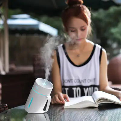 Cool & Fresh Portable Humidifier – Quiet Ultrasonic Mist Diffuser with Night Light & Auto Shut-Off | Compact Air Humidifier for Baby Nursery, Home, Office & Travel